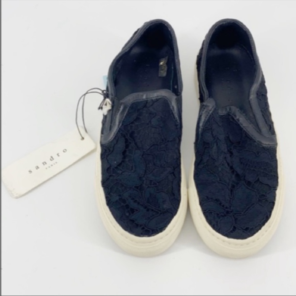 Sandro Paris Anikka Non-Sheer Lace Trainers